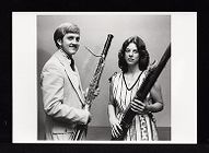 Unidentified man and woman with bassoons